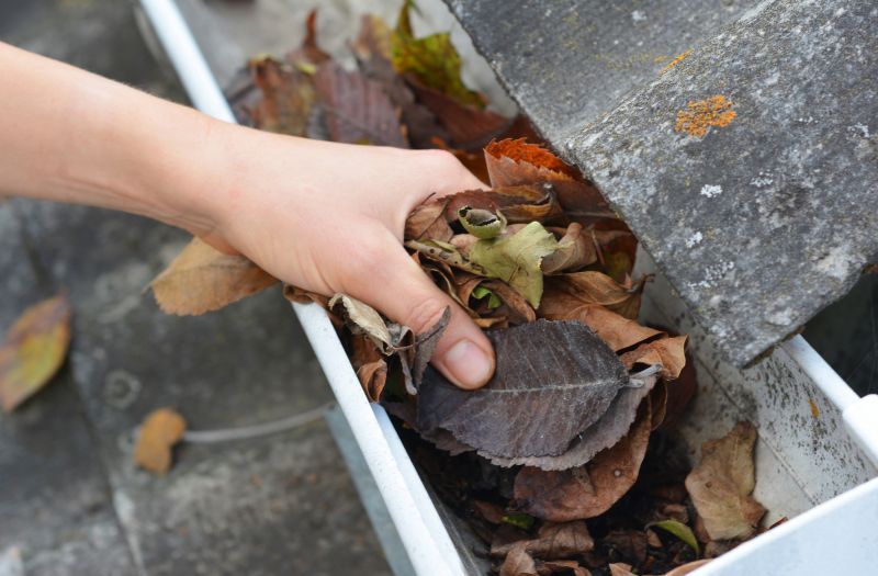 Clogged Gutters Before Cleaning